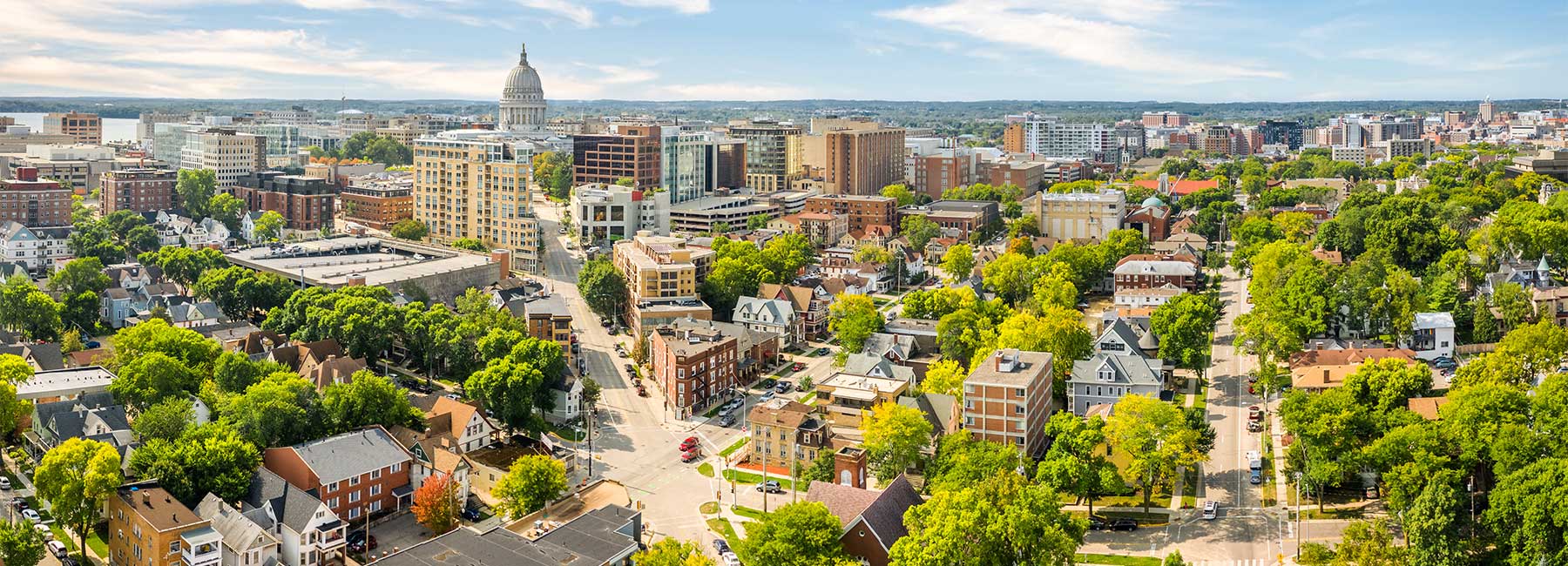 aerial view of city