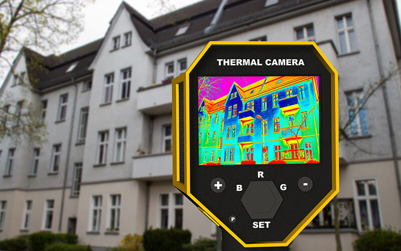 Thermal imaging on house