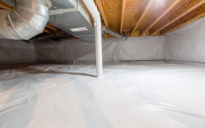 Crawl space vapor barrier
