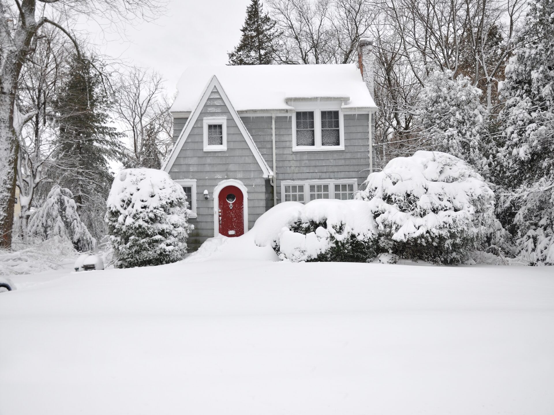 A snowy winter landscape may be picturesque, but it can result in a chilly morning if a house is not properly insulated.